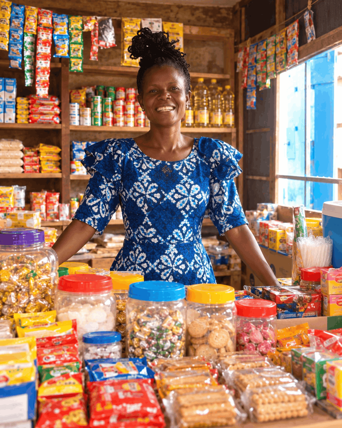 A woman managing her business finances